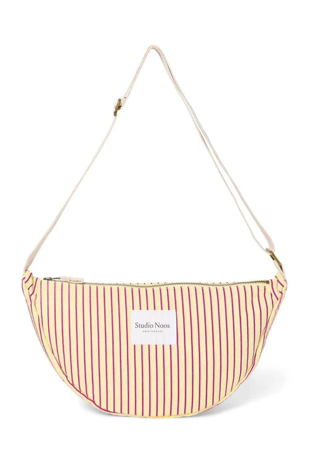 Crossbody ledvinka STUDIO NOOS Butter Yellow Poplin Striped | Lavly.cz