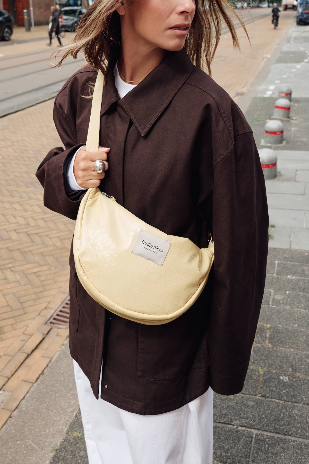 Crossbody ledvinka STUDIO NOOS Butter Yellow Vegan Leather | Lavly.cz