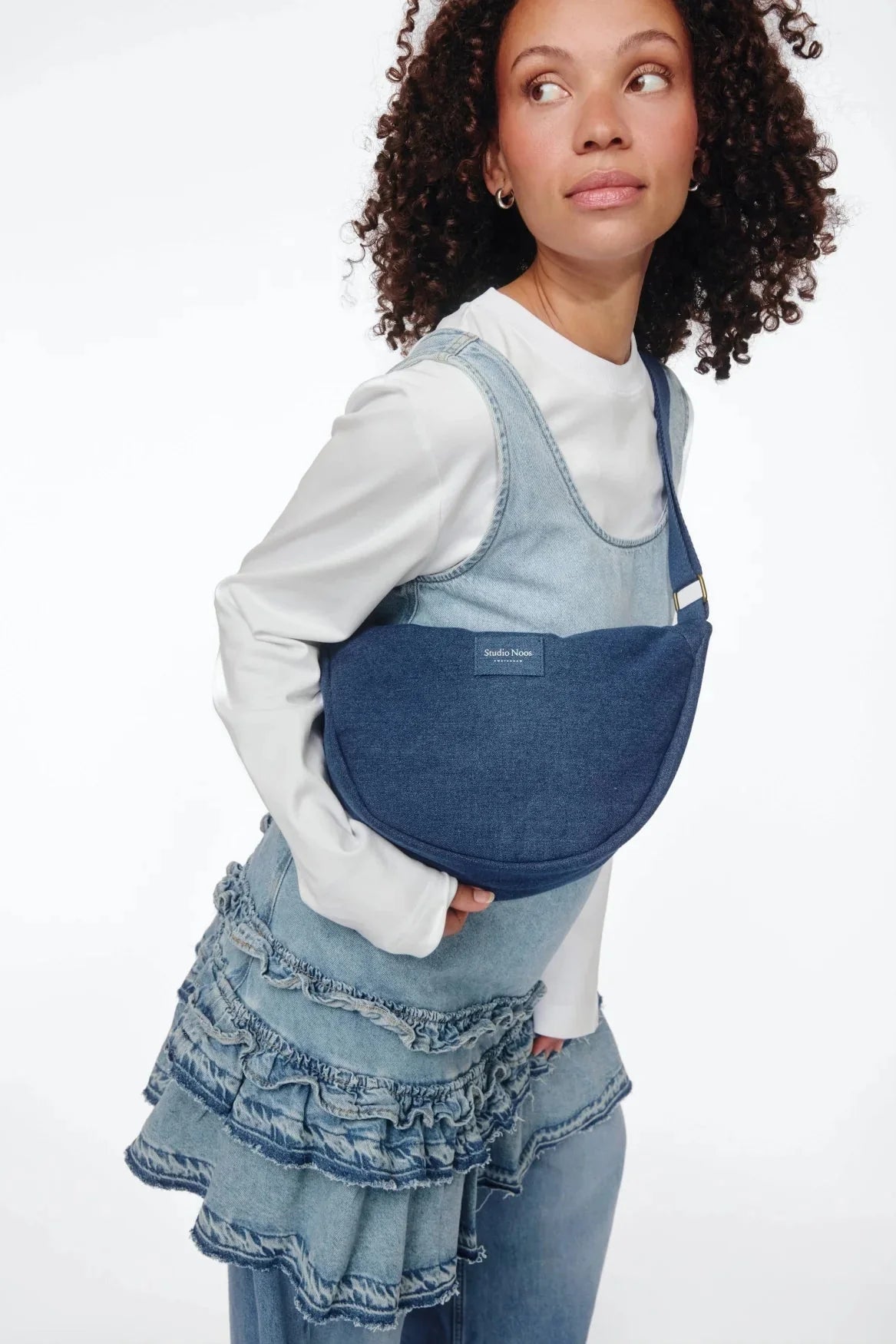 Crossbody ledvinka STUDIO NOOS Dark Blue Denim | Lavly.cz