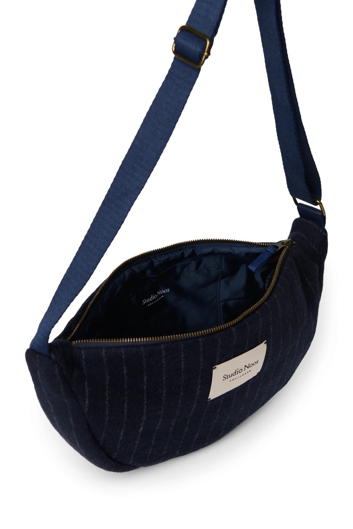Crossbody ledvinka STUDIO NOOS Dark Blue Flannel Chalkstripe | Lavly.cz