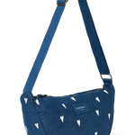 Crossbody ledvinka STUDIO NOOS Dark Blue White Hearts Denim | Lavly.cz