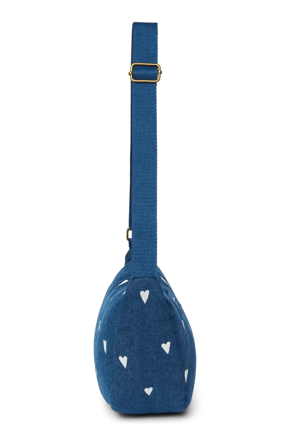 Crossbody ledvinka STUDIO NOOS Dark Blue White Hearts Denim | Lavly.cz