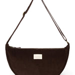 Crossbody ledvinka STUDIO NOOS Dark Brown Rib Puffy | Lavly.cz
