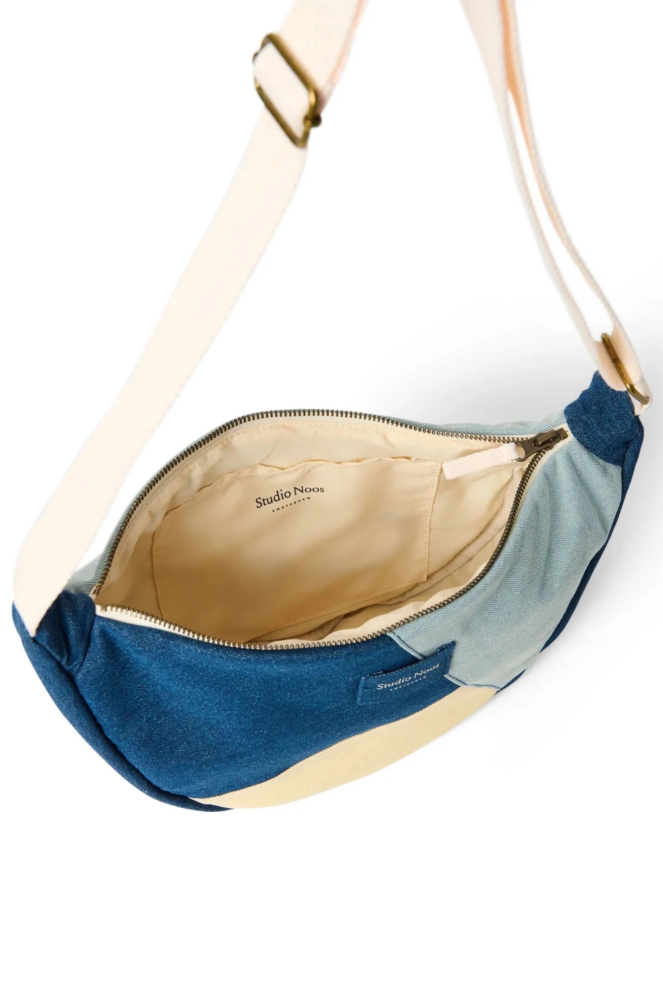 Crossbody ledvinka STUDIO NOOS Denim Patchwork | Lavly.cz