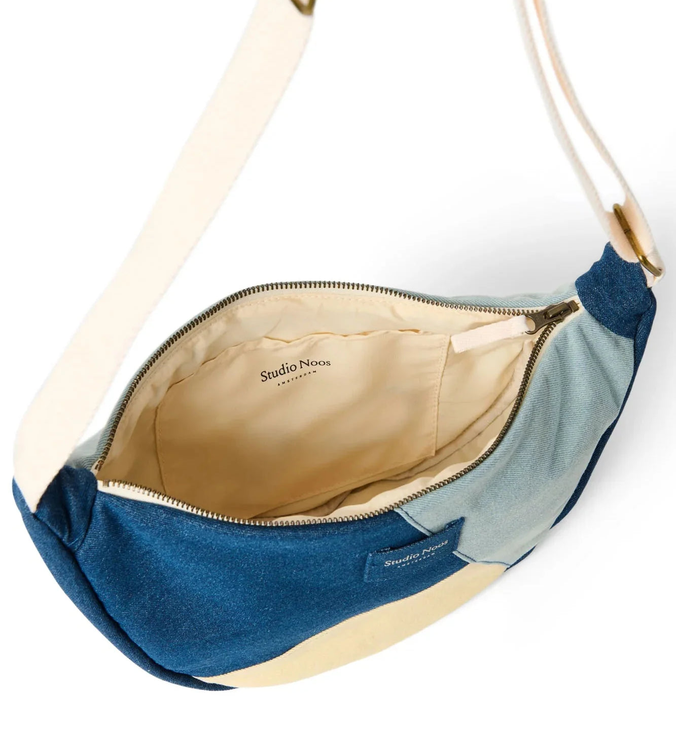 Crossbody ledvinka STUDIO NOOS Denim Patchwork | Lavly.cz