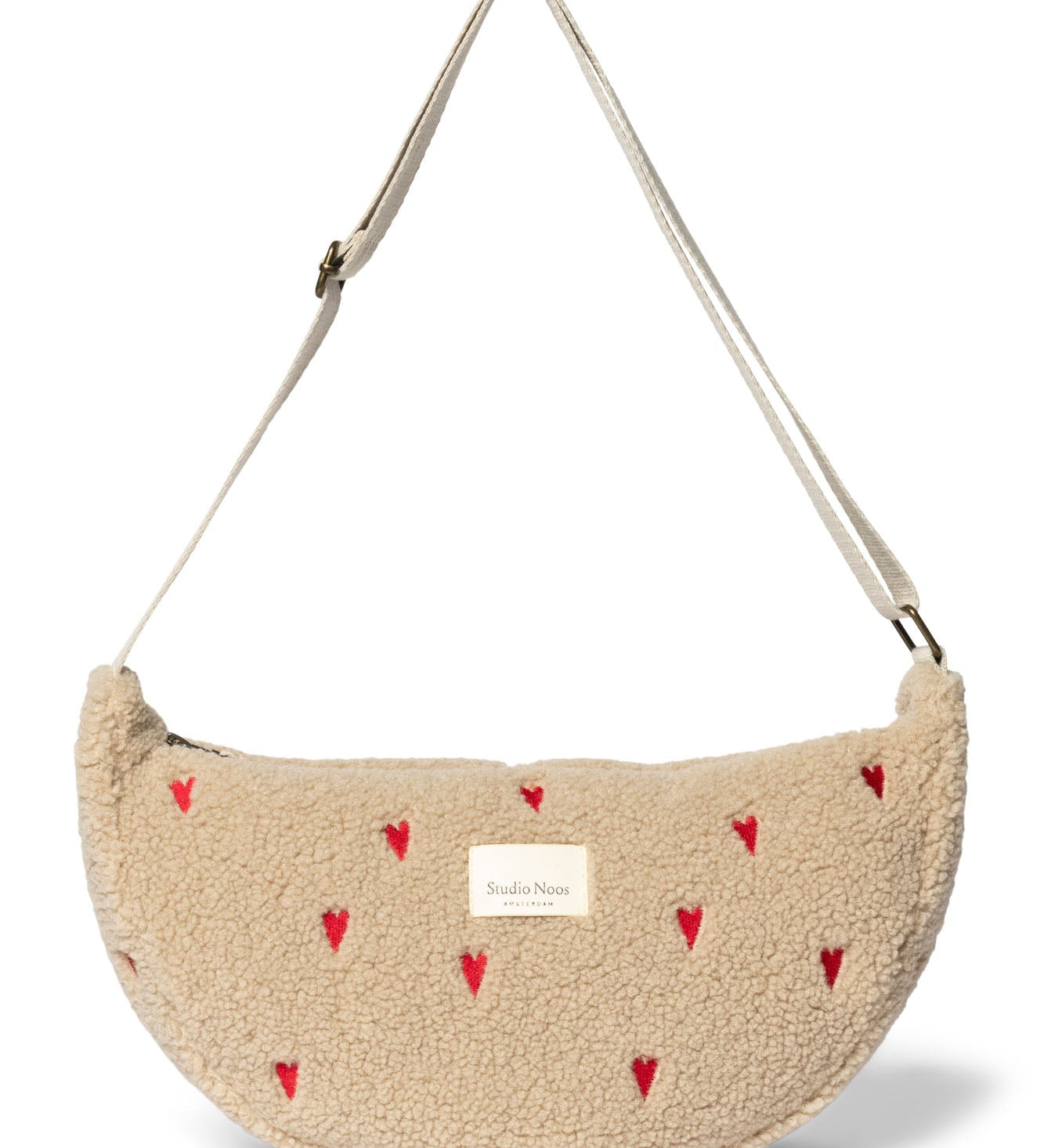 Crossbody ledvinka STUDIO NOOS Ecru Teddy Hearts | Stylové doplňky pro děti a ženy | Lavly.cz