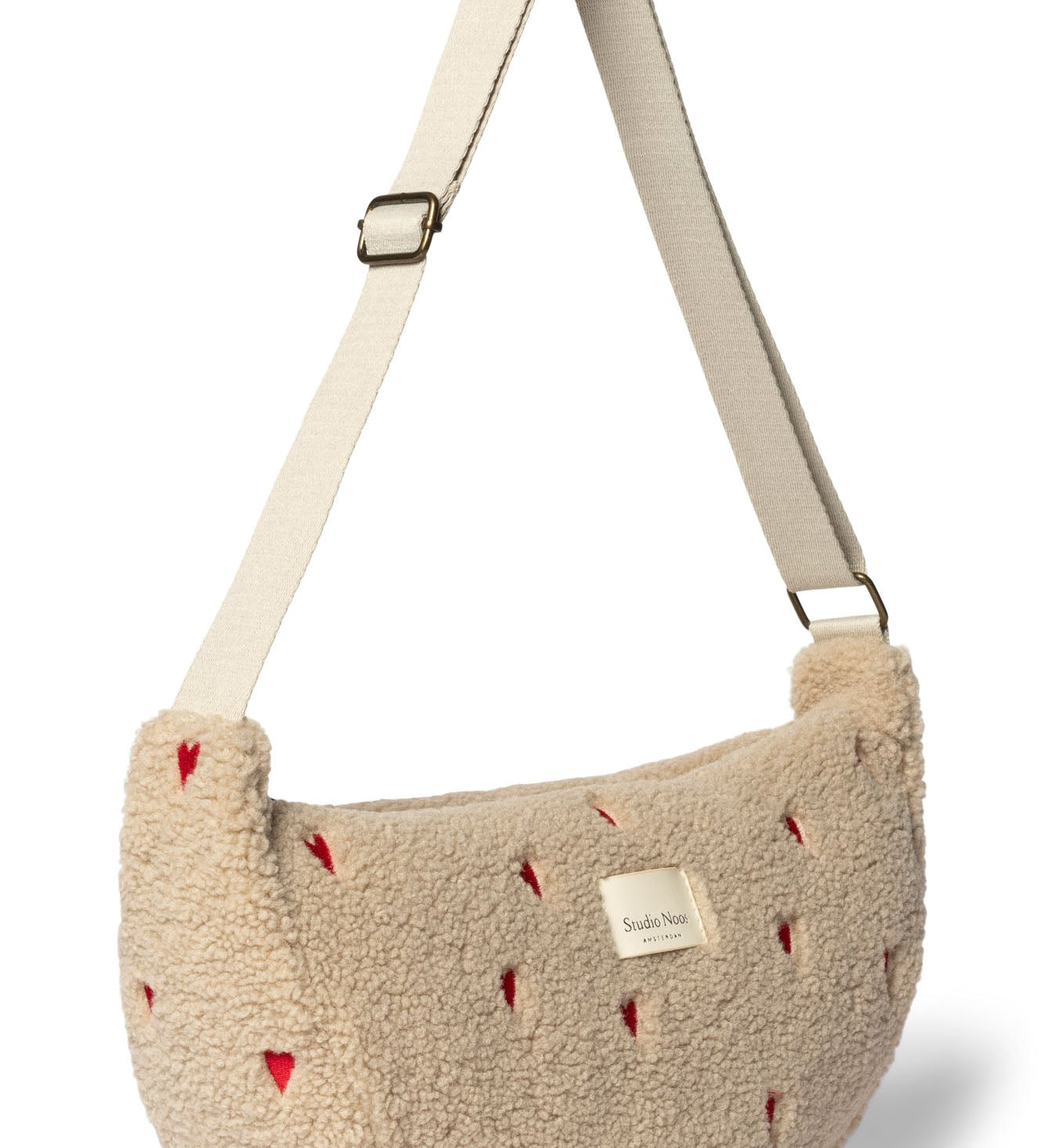 Crossbody ledvinka STUDIO NOOS Ecru Teddy Hearts | Stylové doplňky pro děti a ženy | Lavly.cz