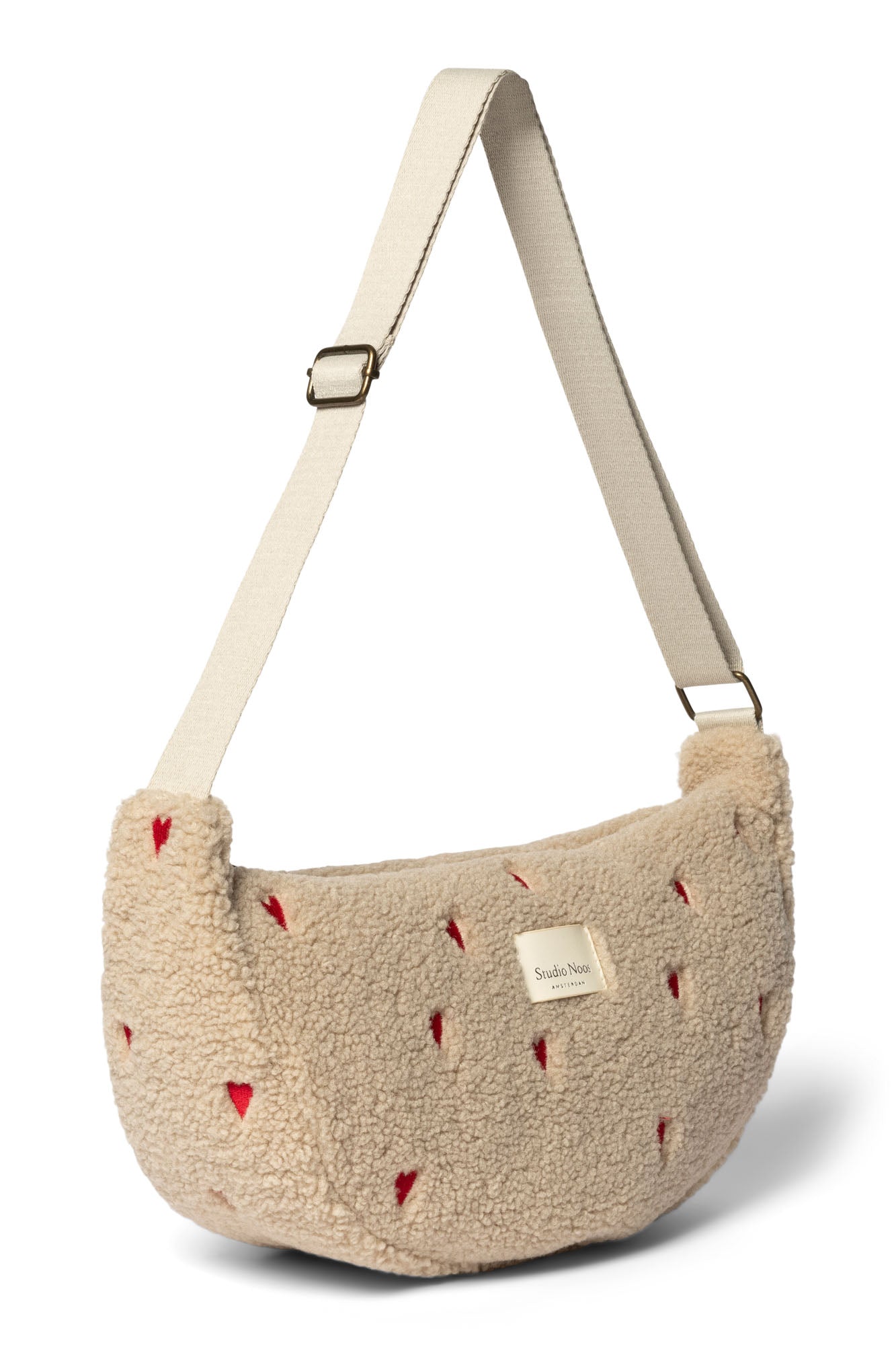 Crossbody ledvinka STUDIO NOOS Ecru Teddy Hearts | Stylové doplňky pro děti a ženy | Lavly.cz