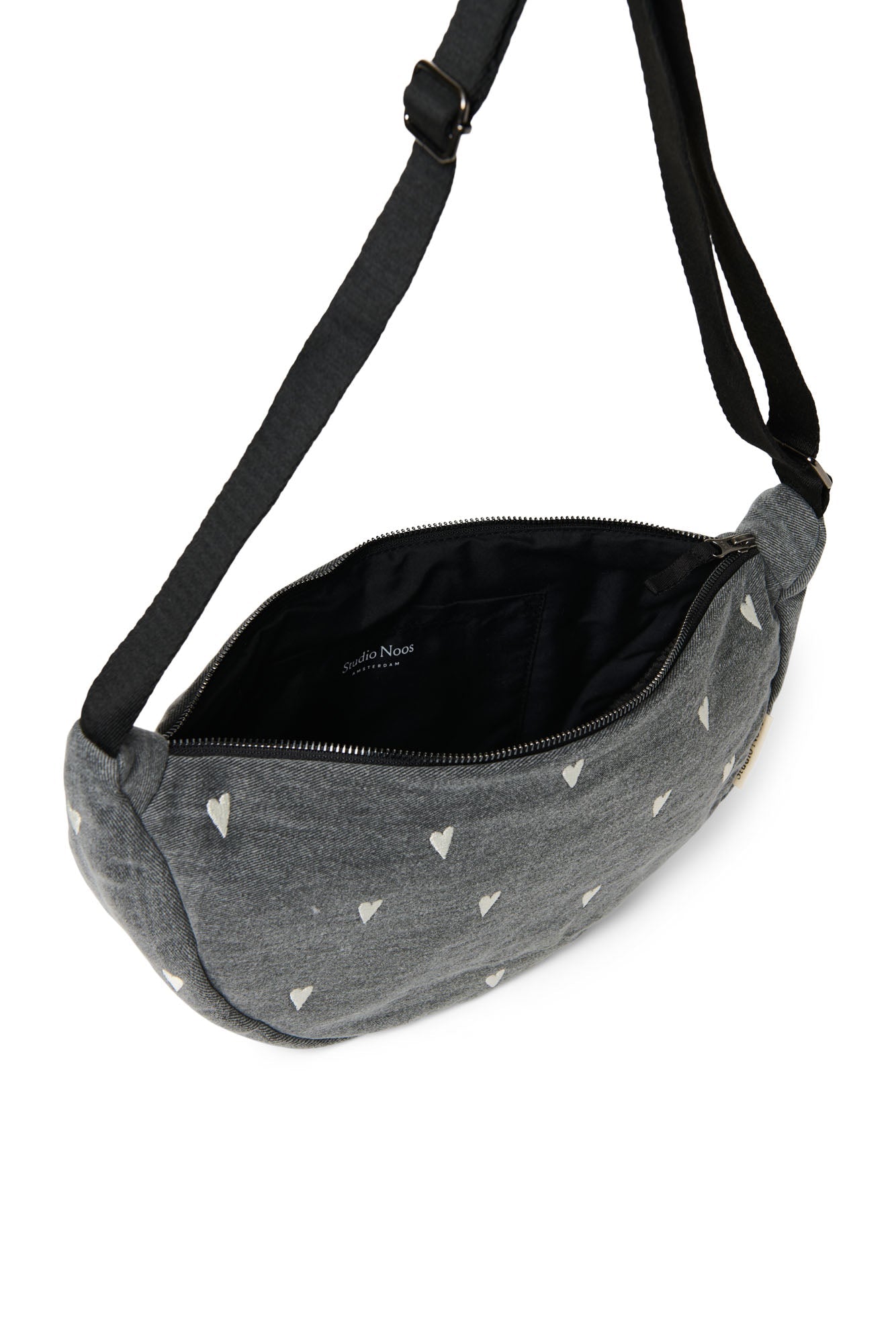Crossbody ledvinka STUDIO NOOS Grey Denim Hearts | Stylové doplňky pro děti a ženy | Lavly.cz
