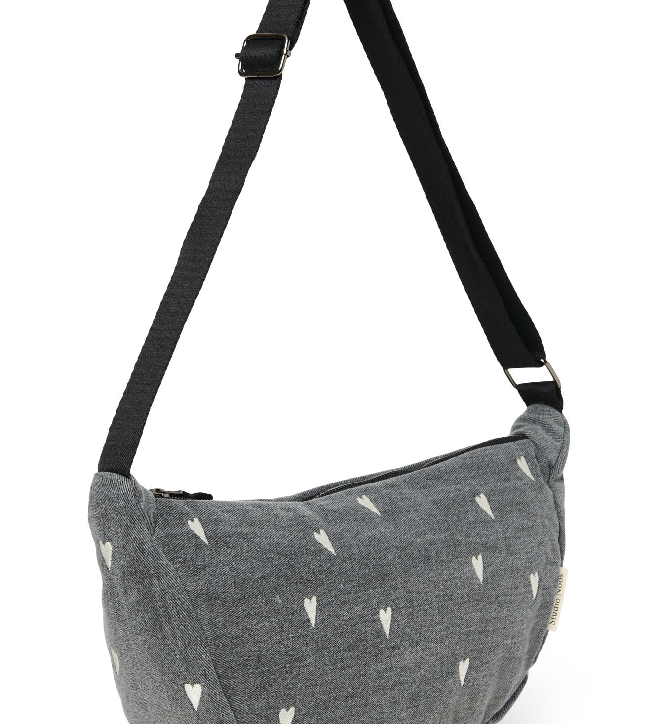 Crossbody ledvinka STUDIO NOOS Grey Denim Hearts | Stylové doplňky pro děti a ženy | Lavly.cz