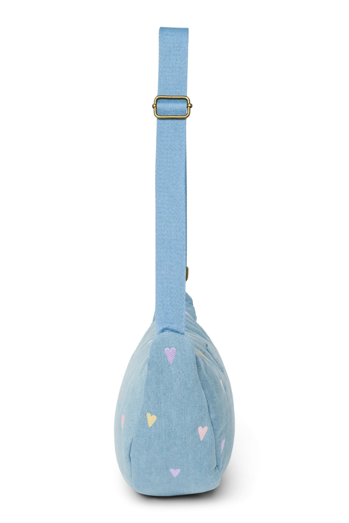 Crossbody ledvinka STUDIO NOOS Light Blue Hearts Denim | Lavly.cz