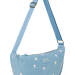 Crossbody ledvinka STUDIO NOOS Light Blue Hearts Denim | Lavly.cz