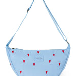 Crossbody ledvinka STUDIO NOOS Light Blue Hearts Puffy | Lavly.cz