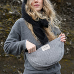 Crossbody ledvinka STUDIO NOOS Light Grey Flannel Chalkstripe | Lavly.cz