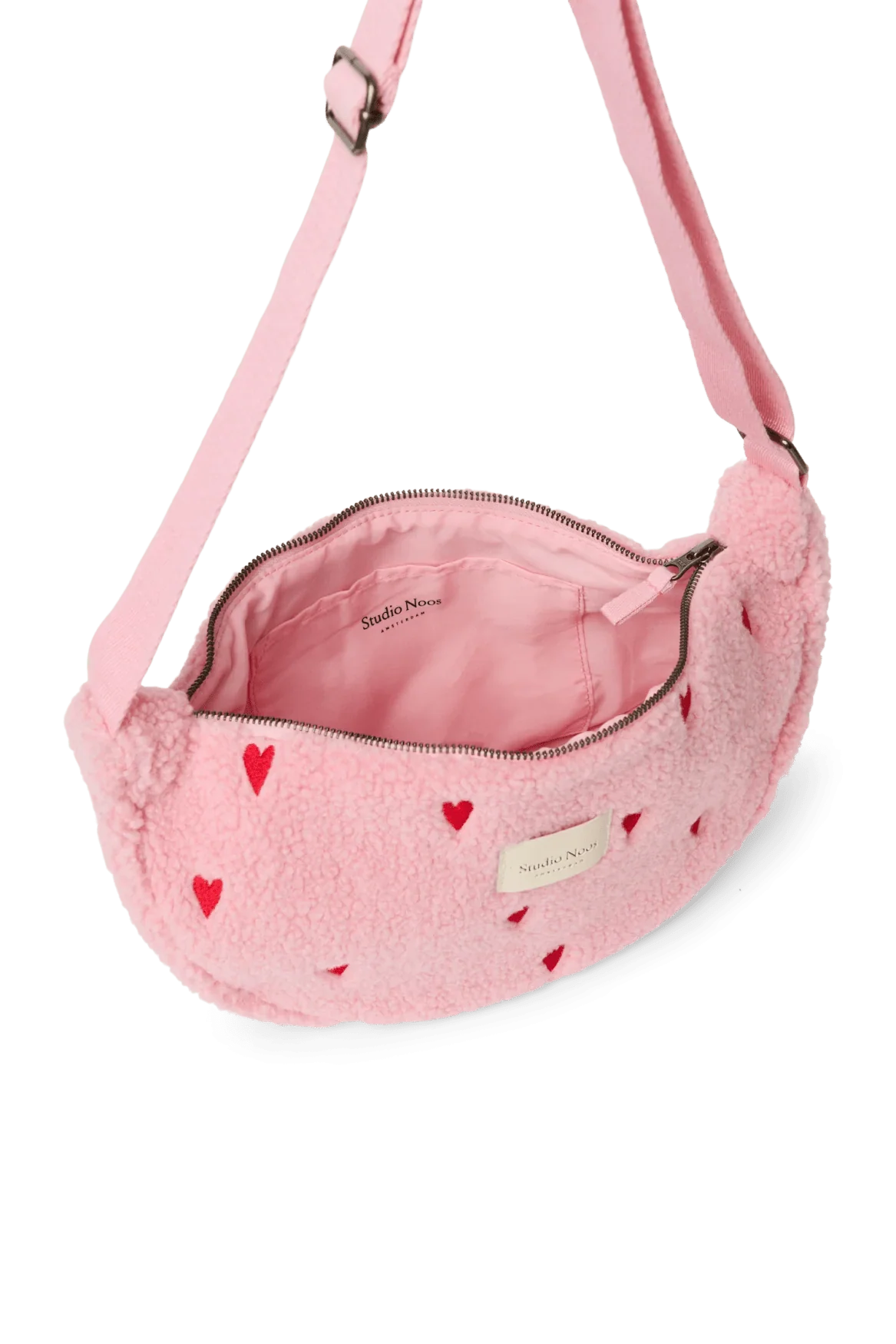 Crossbody ledvinka STUDIO NOOS Light Pink Teddy Hearts | Lavly.cz
