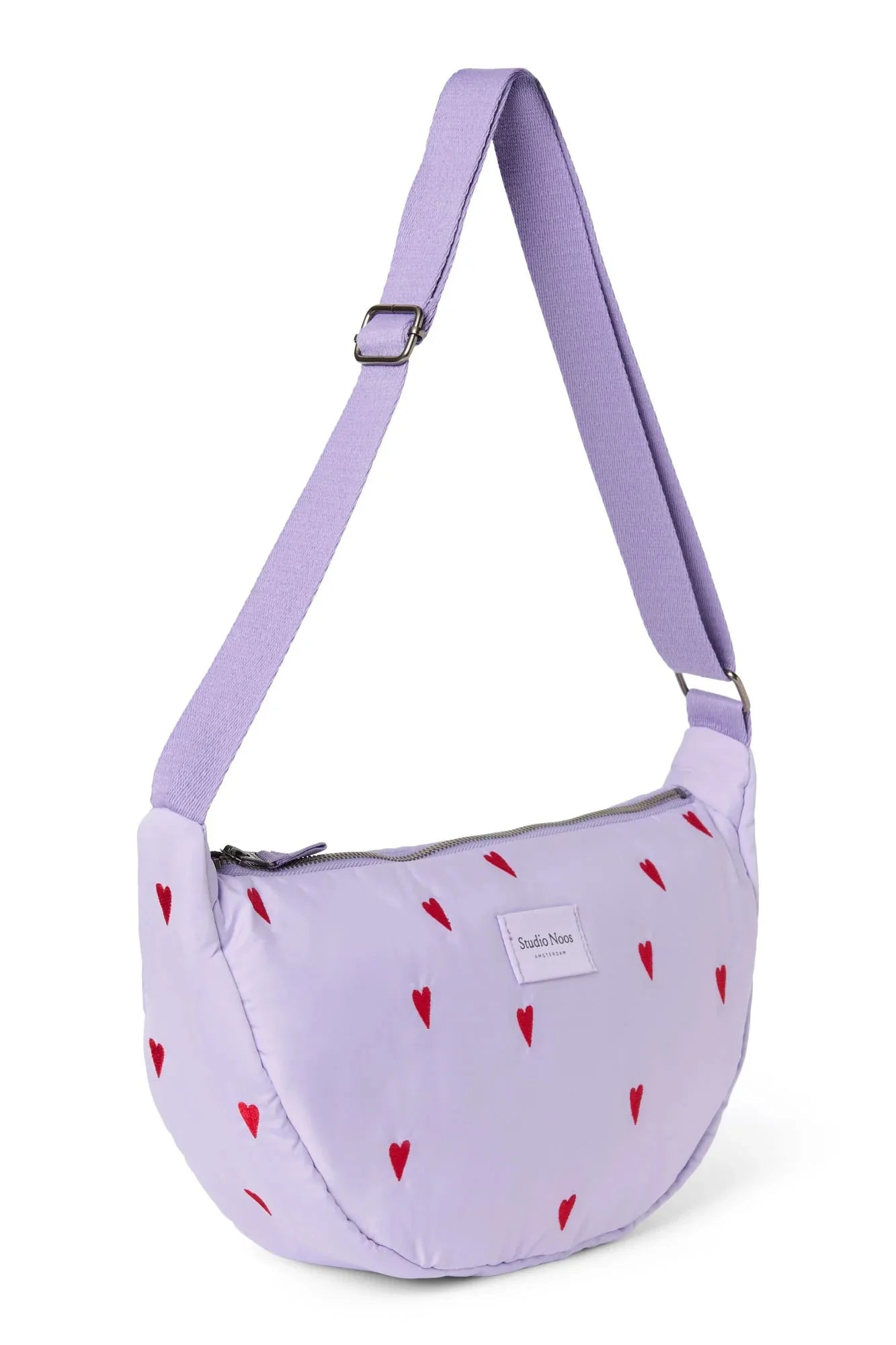 Crossbody ledvinka STUDIO NOOS Purple Hearts Puffy | Lavly.cz