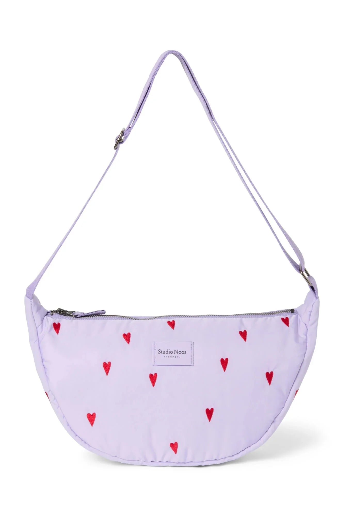 Crossbody ledvinka STUDIO NOOS Purple Hearts Puffy | Lavly.cz