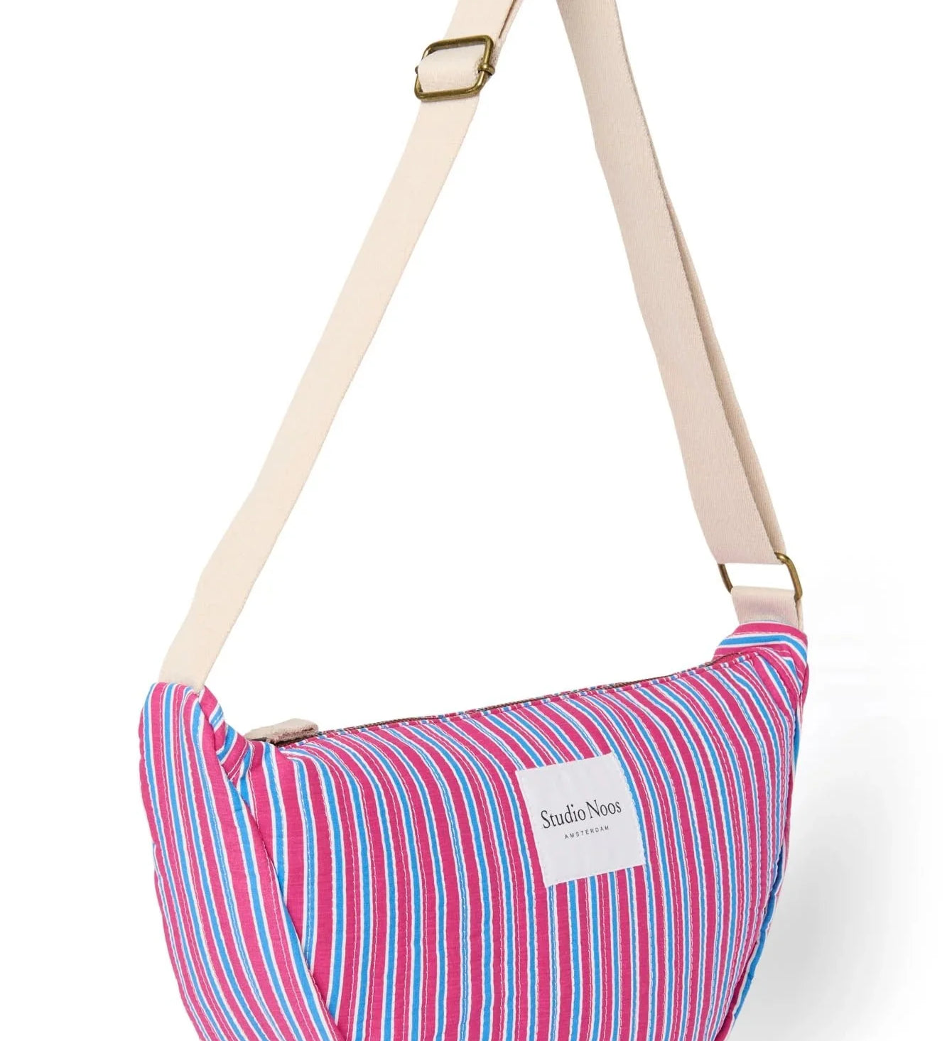 Crossbody ledvinka STUDIO NOOS Raspberry Poplin Striped | Lavly.cz
