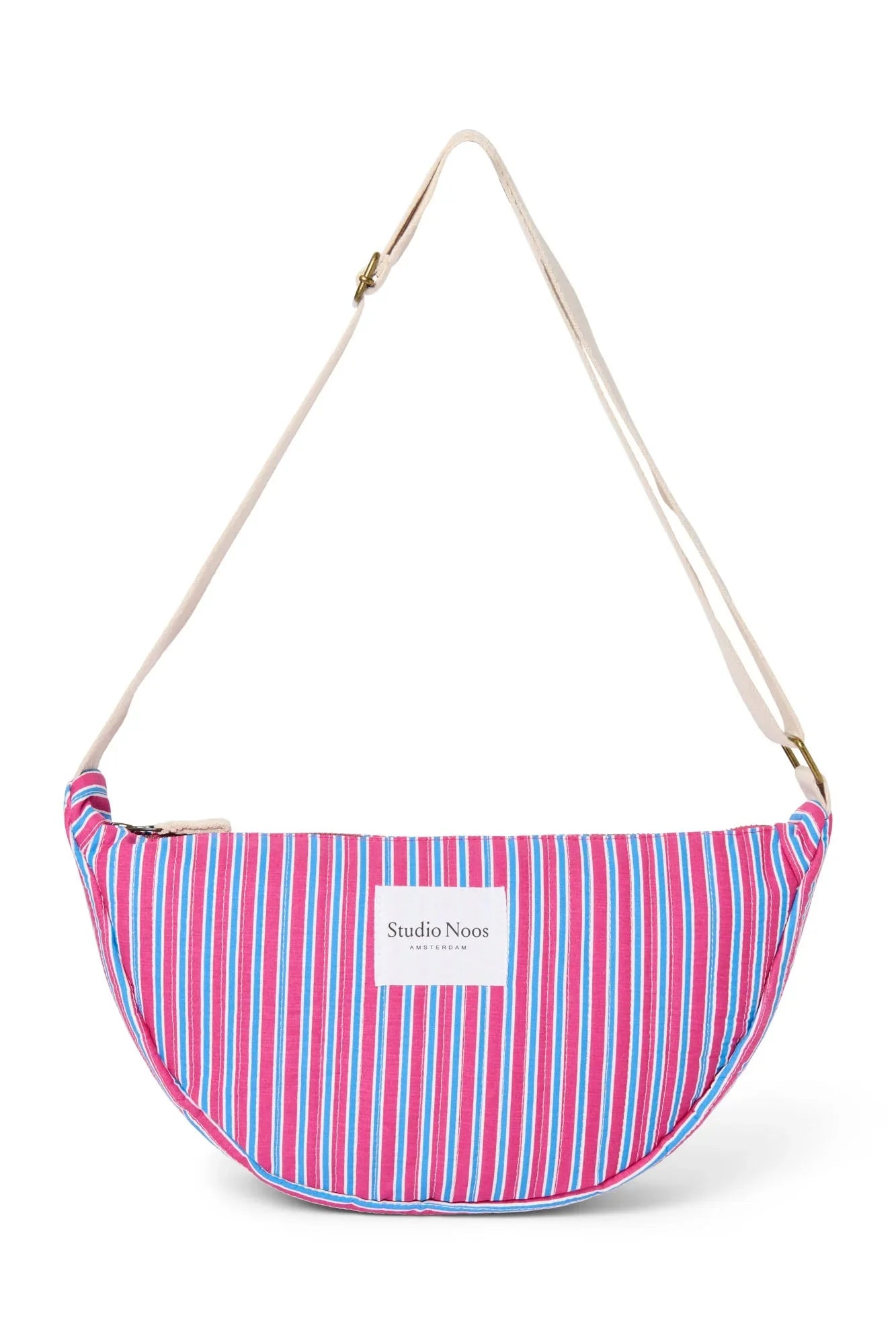 Crossbody ledvinka STUDIO NOOS Raspberry Poplin Striped | Lavly.cz