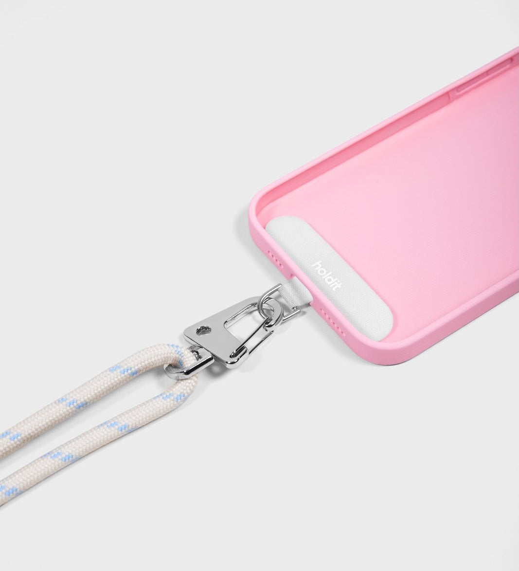 Crossbody popruh na mobil HOLDIT Light Beige / Mineral Blue | Lavly.cz