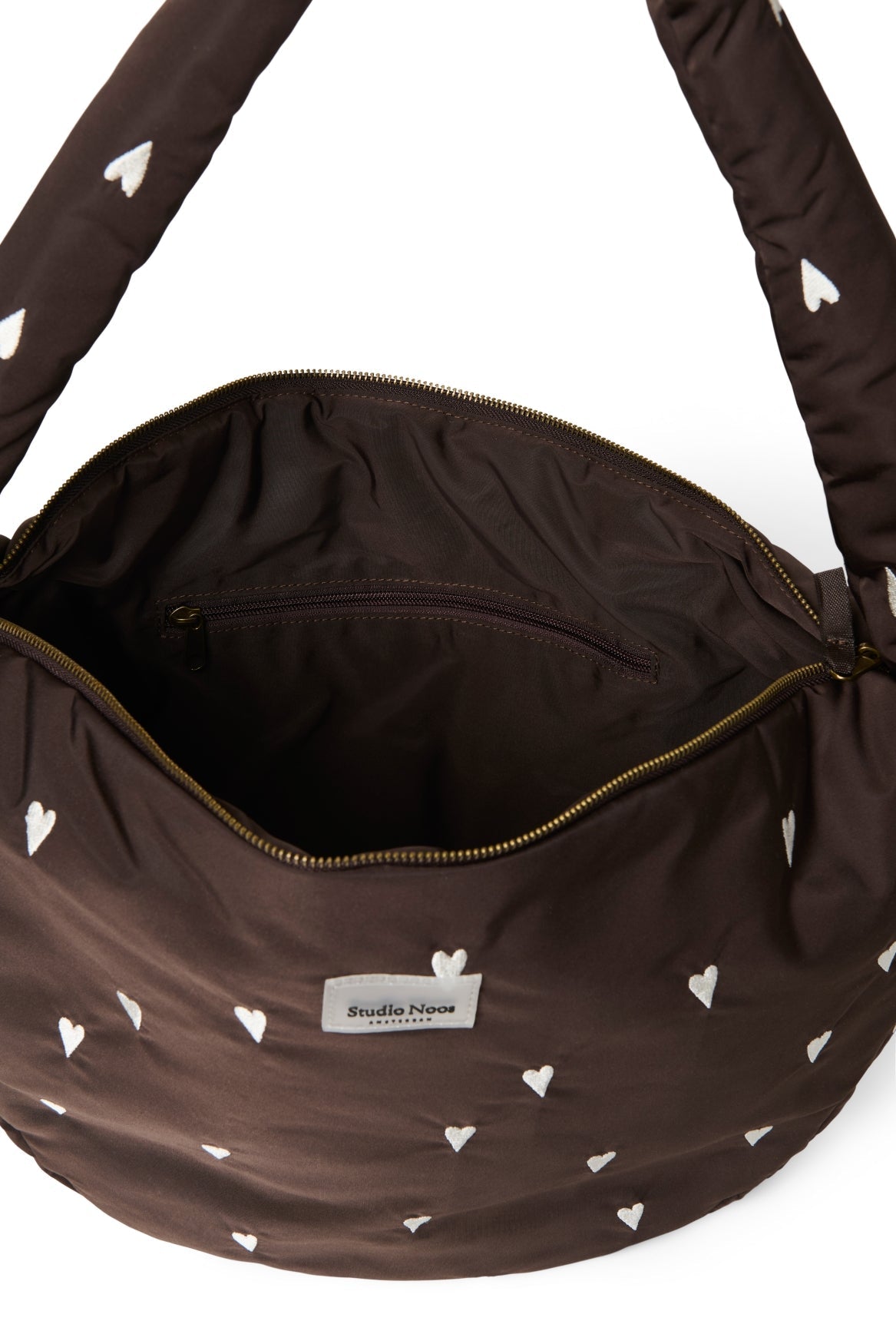 Crossbody taška STUDIO NOOS Brown Hearts Puffy | Stylové doplňky pro děti a ženy | Lavly.cz