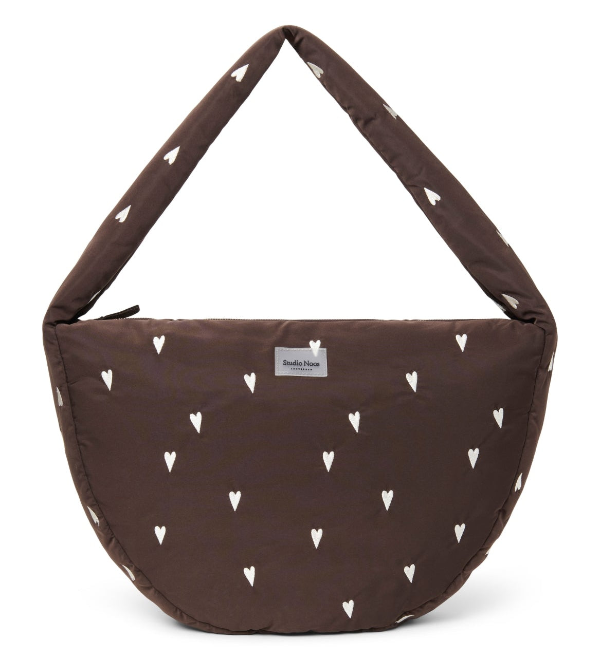 Crossbody taška STUDIO NOOS Brown Hearts Puffy | Stylové doplňky pro děti a ženy | Lavly.cz