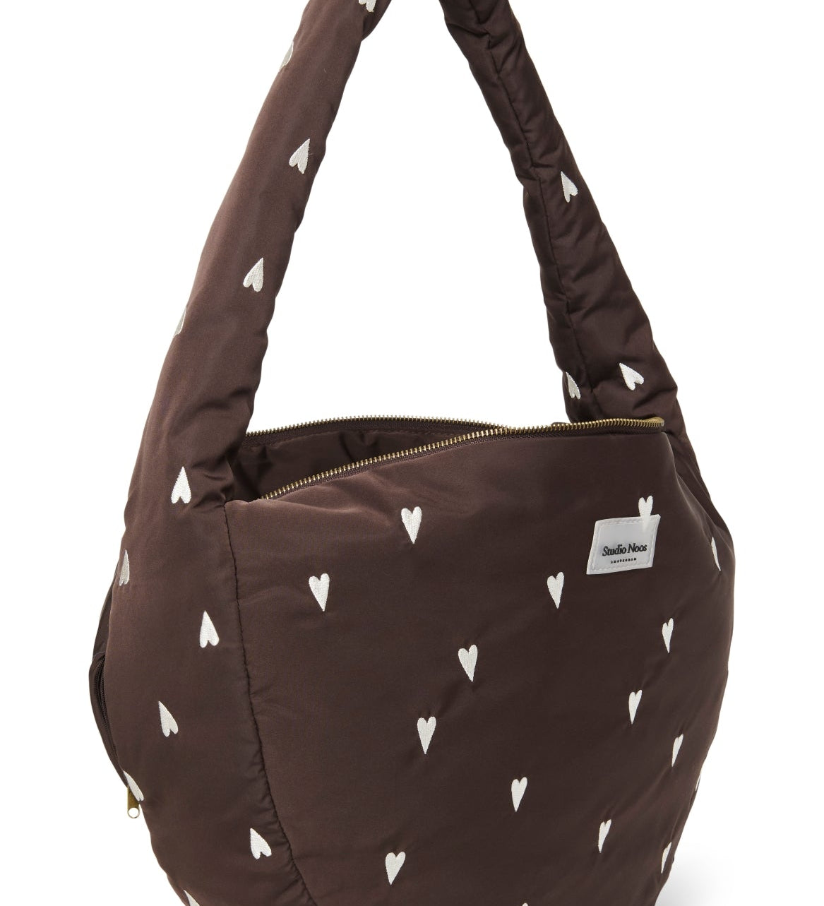 Crossbody taška STUDIO NOOS Brown Hearts Puffy | Stylové doplňky pro děti a ženy | Lavly.cz