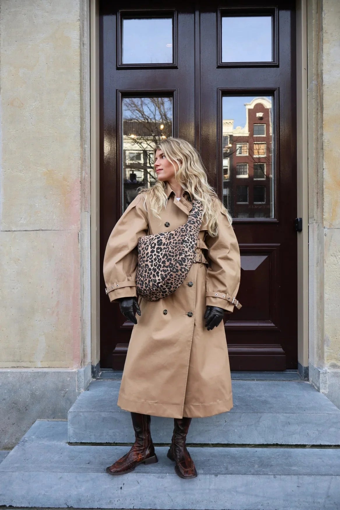 Crossbody taška STUDIO NOOS Brown Leopard Cotton | Lavly.cz