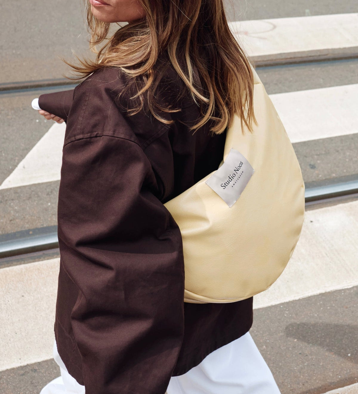Crossbody taška STUDIO NOOS Butter Yellow Vegan Leather | Lavly.cz