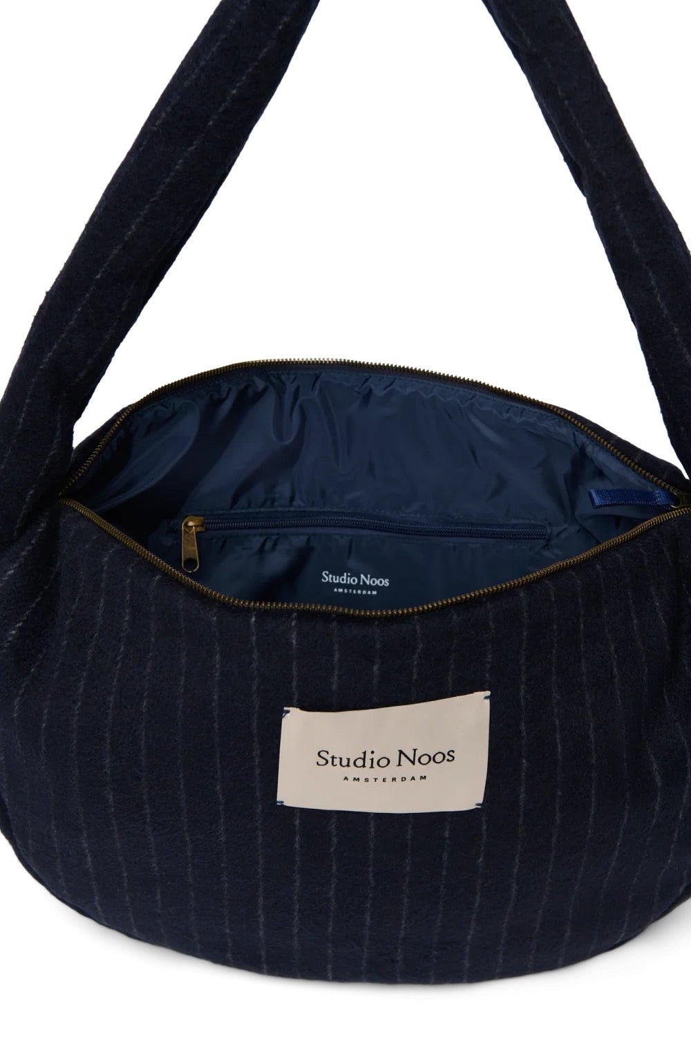 Crossbody taška STUDIO NOOS Dark Blue Flannel Chalkstripe | Lavly.cz