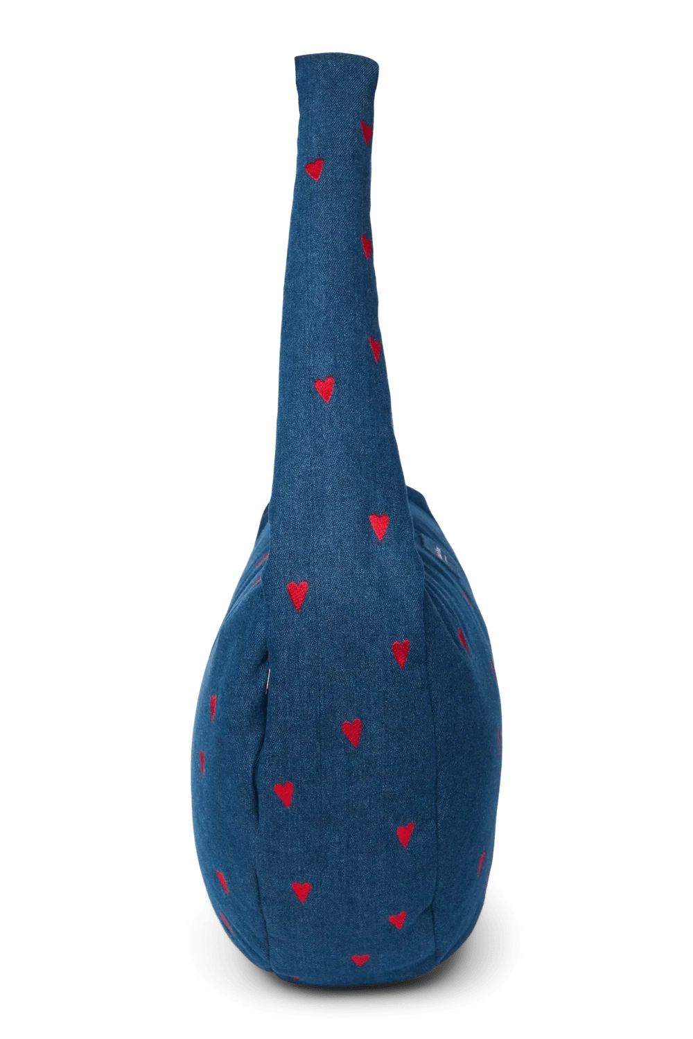 Crossbody taška STUDIO NOOS Dark Blue Red Hearts Denim | Lavly.cz