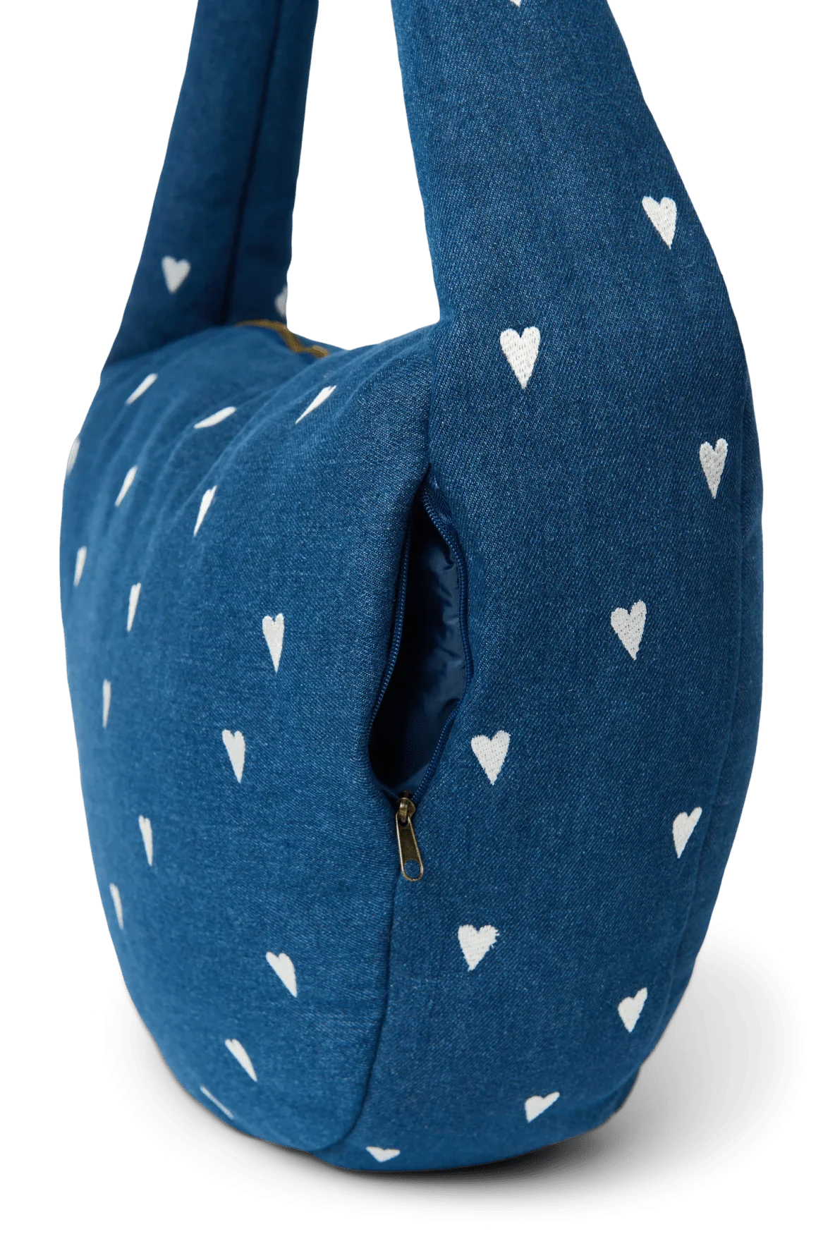 Crossbody taška STUDIO NOOS Dark Blue White Hearts Denim | Lavly.cz