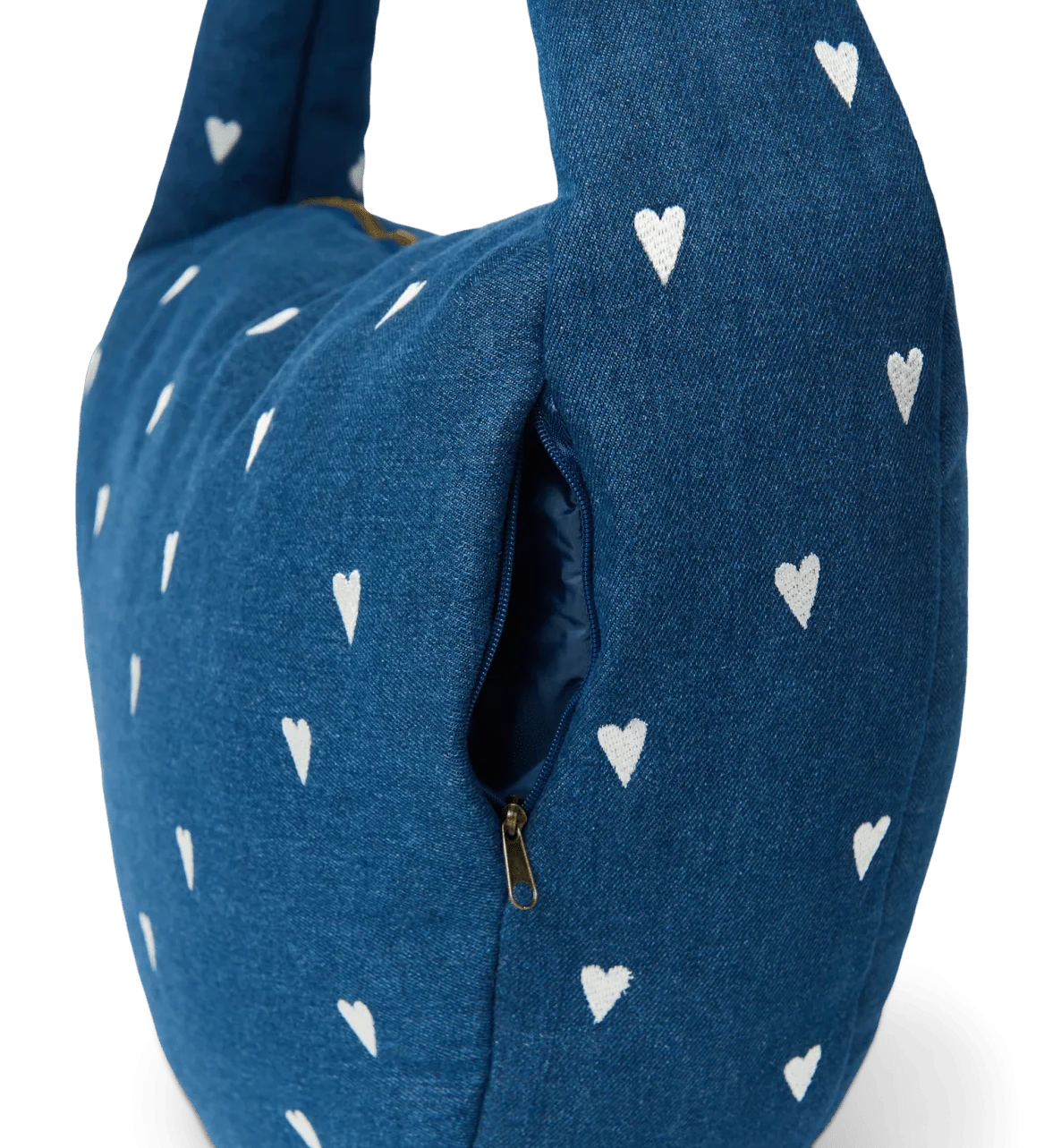 Crossbody taška STUDIO NOOS Dark Blue White Hearts Denim | Lavly.cz