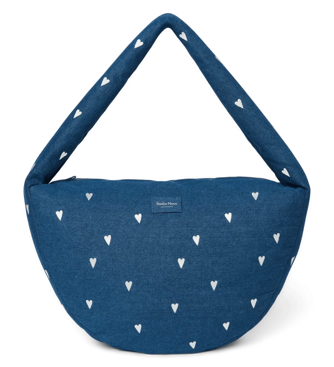 Crossbody taška STUDIO NOOS Dark Blue White Hearts Denim | Lavly.cz