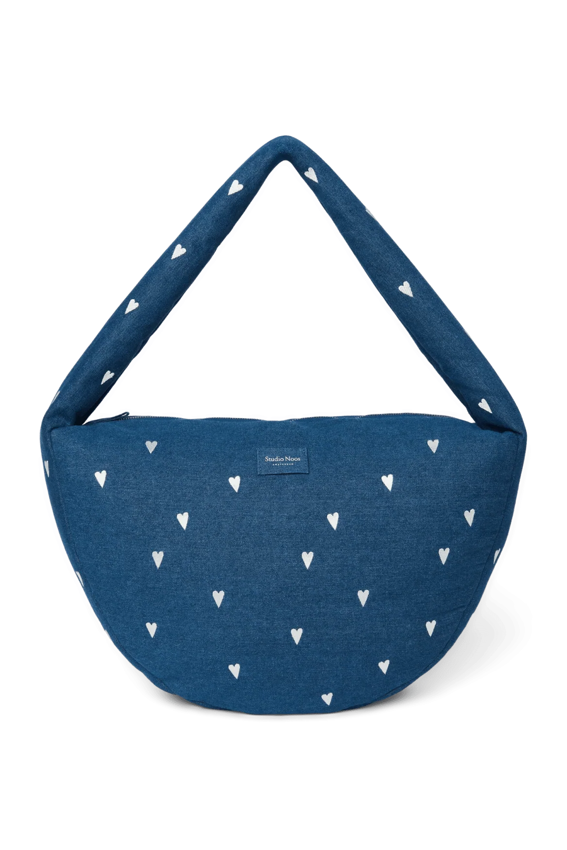 Crossbody taška STUDIO NOOS Dark Blue White Hearts Denim | Lavly.cz