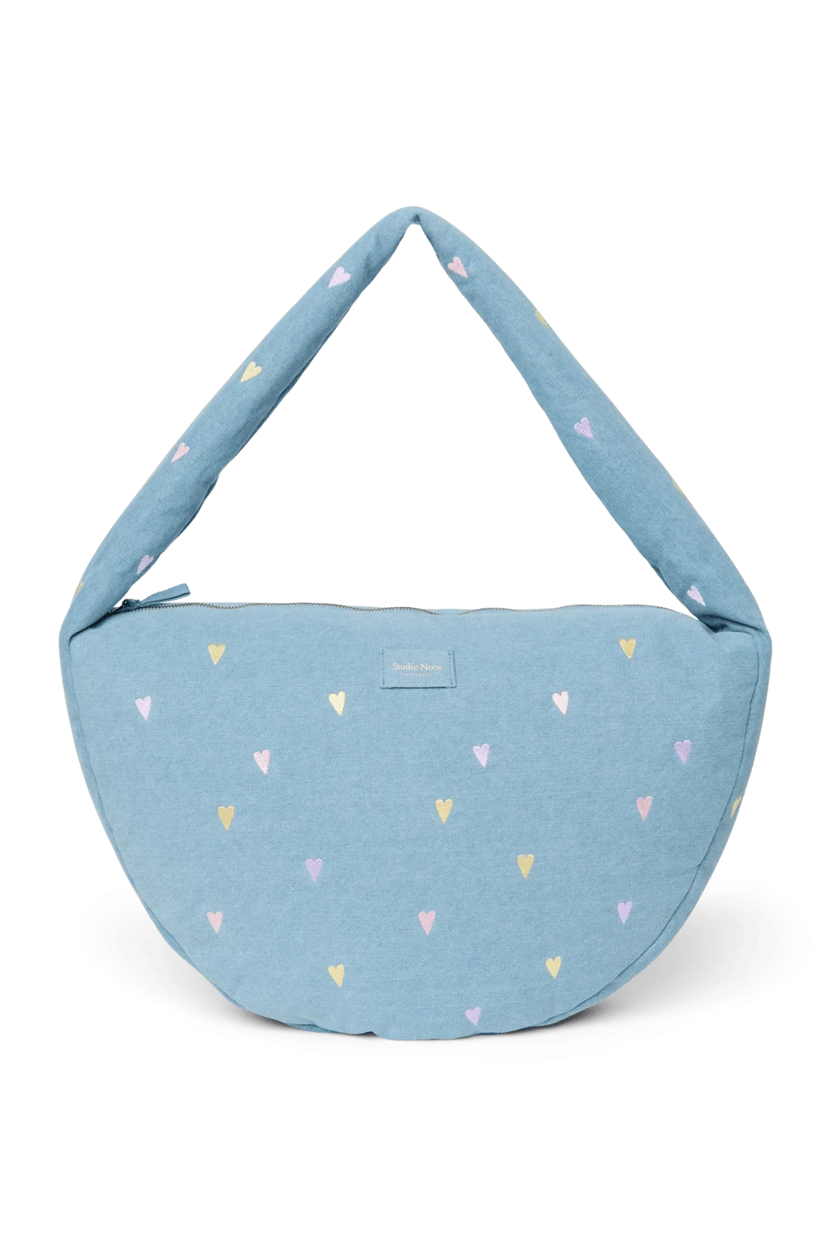 Crossbody taška STUDIO NOOS Light Blue Hearts Denim | Lavly.cz