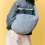Crossbody taška STUDIO NOOS Light Blue Hearts Denim | Lavly.cz