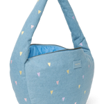 Crossbody taška STUDIO NOOS Light Blue Hearts Denim | Lavly.cz