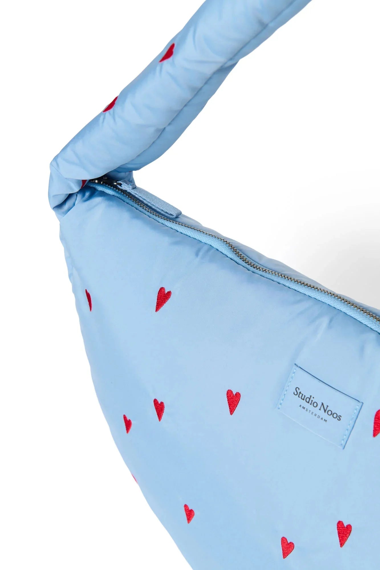 Crossbody taška STUDIO NOOS Light Blue Hearts Puffy | Lavly.cz
