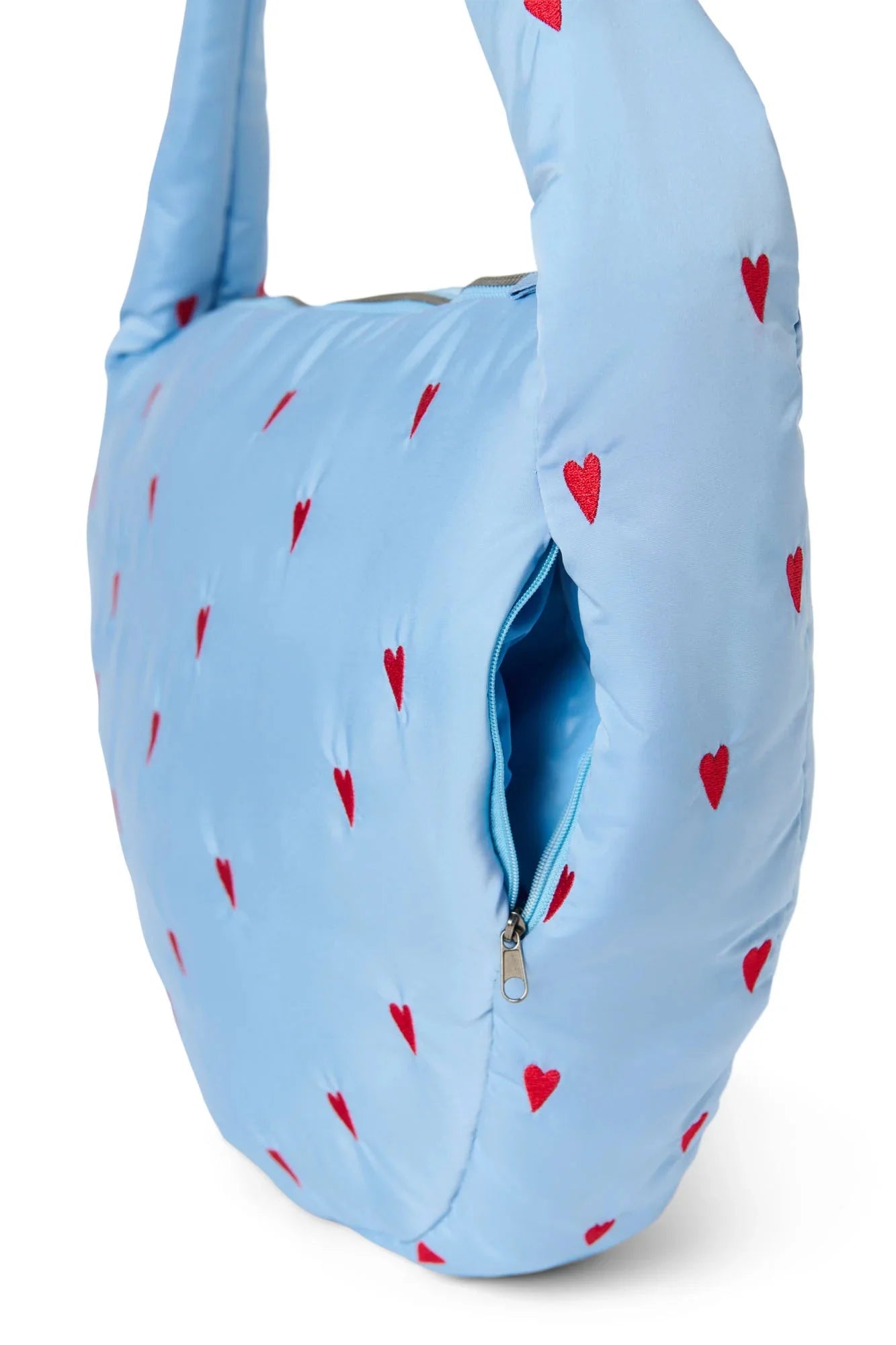 Crossbody taška STUDIO NOOS Light Blue Hearts Puffy | Lavly.cz