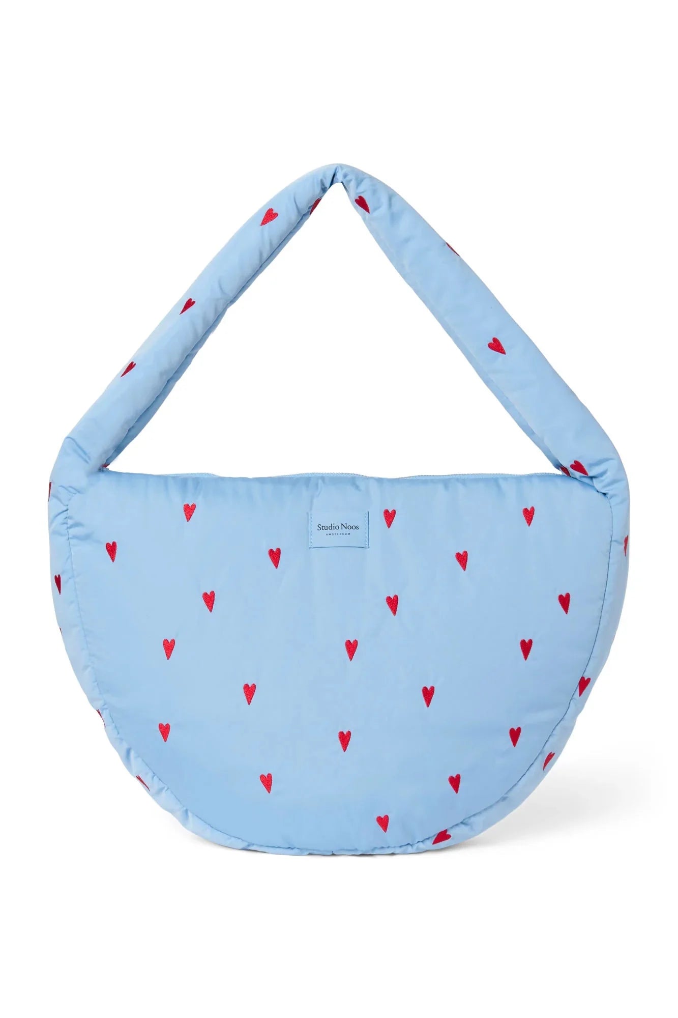 Crossbody taška STUDIO NOOS Light Blue Hearts Puffy | Lavly.cz