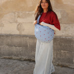 Crossbody taška STUDIO NOOS Light Blue Hearts Puffy | Lavly.cz
