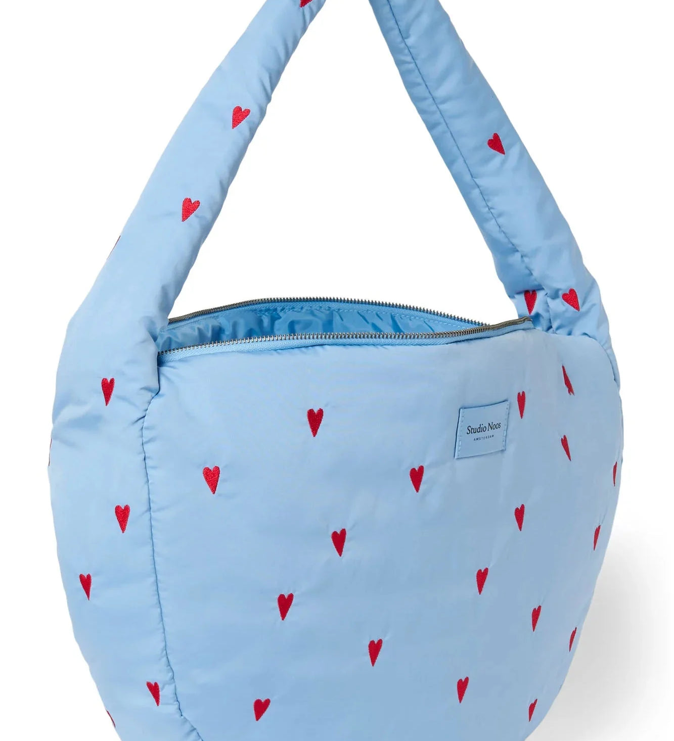 Crossbody taška STUDIO NOOS Light Blue Hearts Puffy | Lavly.cz