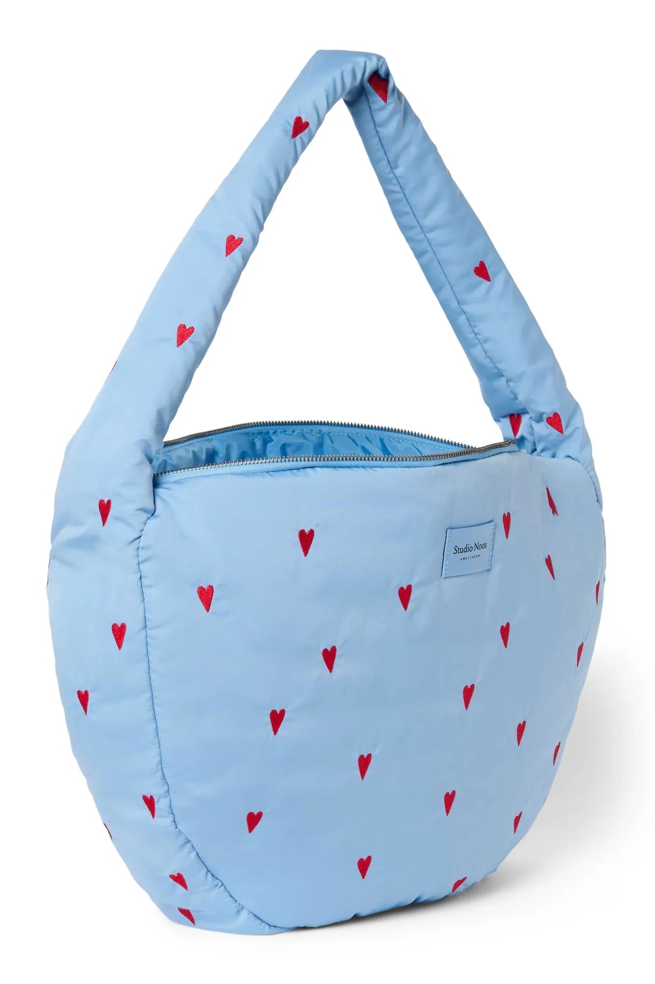 Crossbody taška STUDIO NOOS Light Blue Hearts Puffy | Lavly.cz