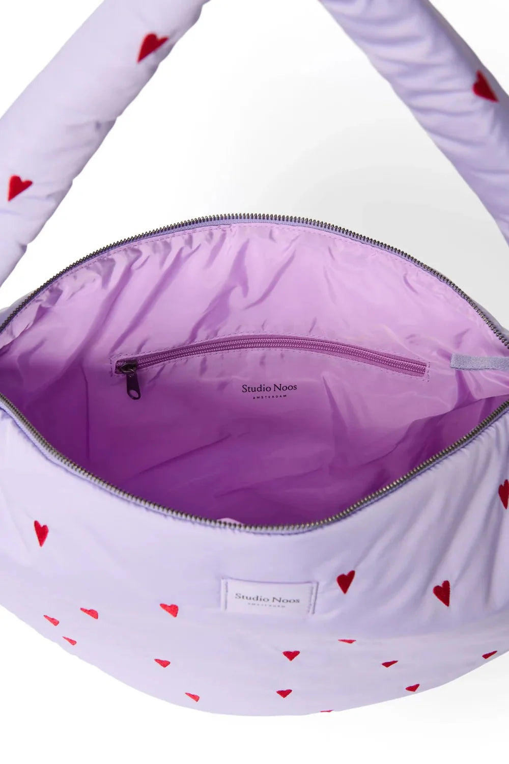 Crossbody taška STUDIO NOOS Purple Hearts Puffy | Lavly.cz