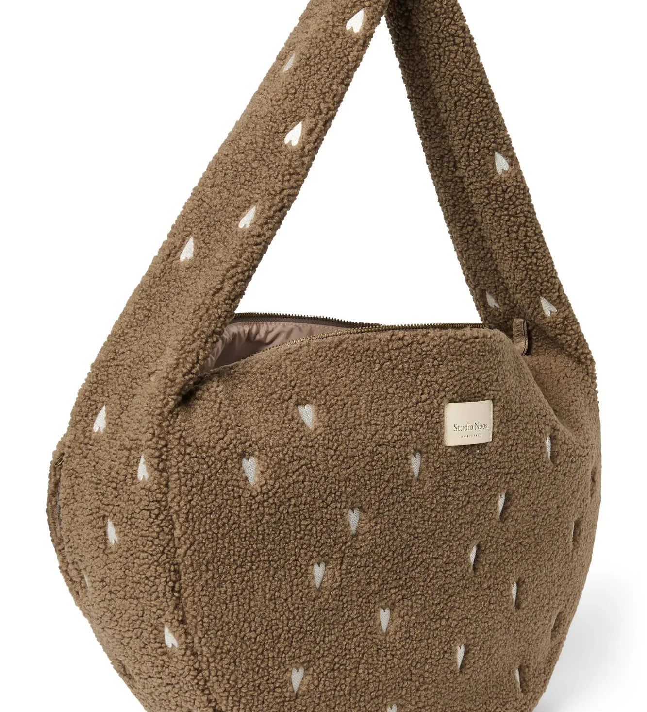 Crossbody taška STUDIO NOOS Teddy Brown Hearts | Lavly.cz