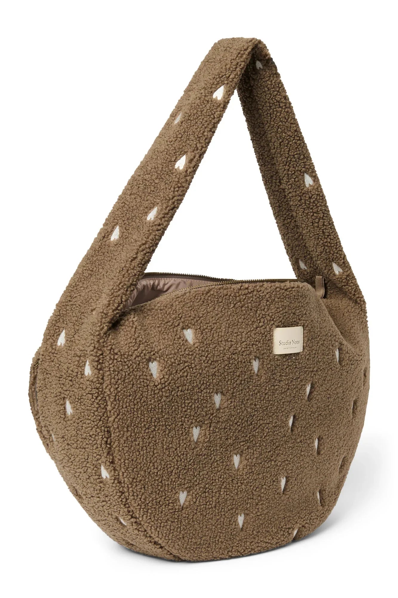 Crossbody taška STUDIO NOOS Teddy Brown Hearts | Lavly.cz
