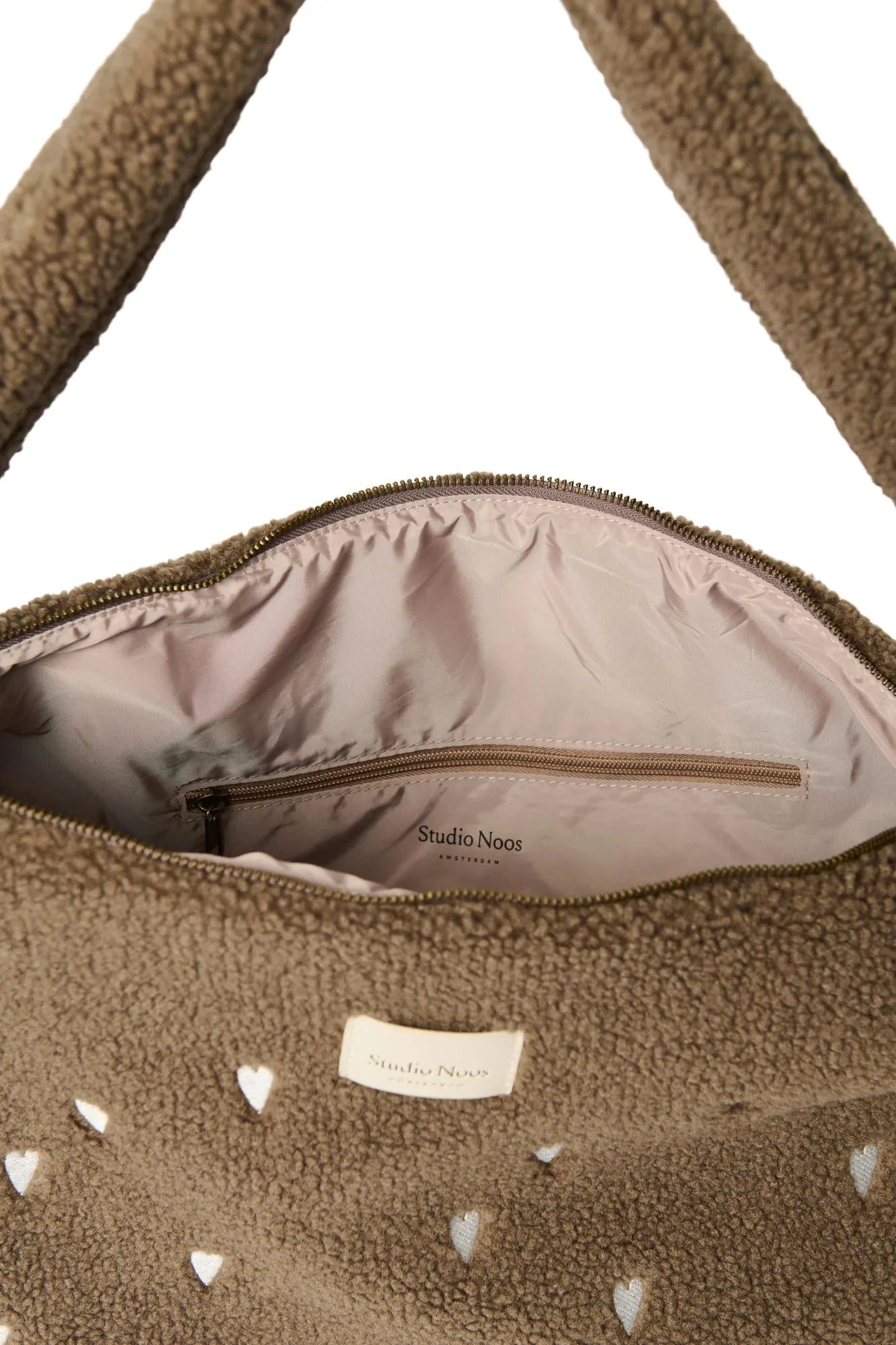 Crossbody taška STUDIO NOOS Teddy Brown Hearts | Lavly.cz