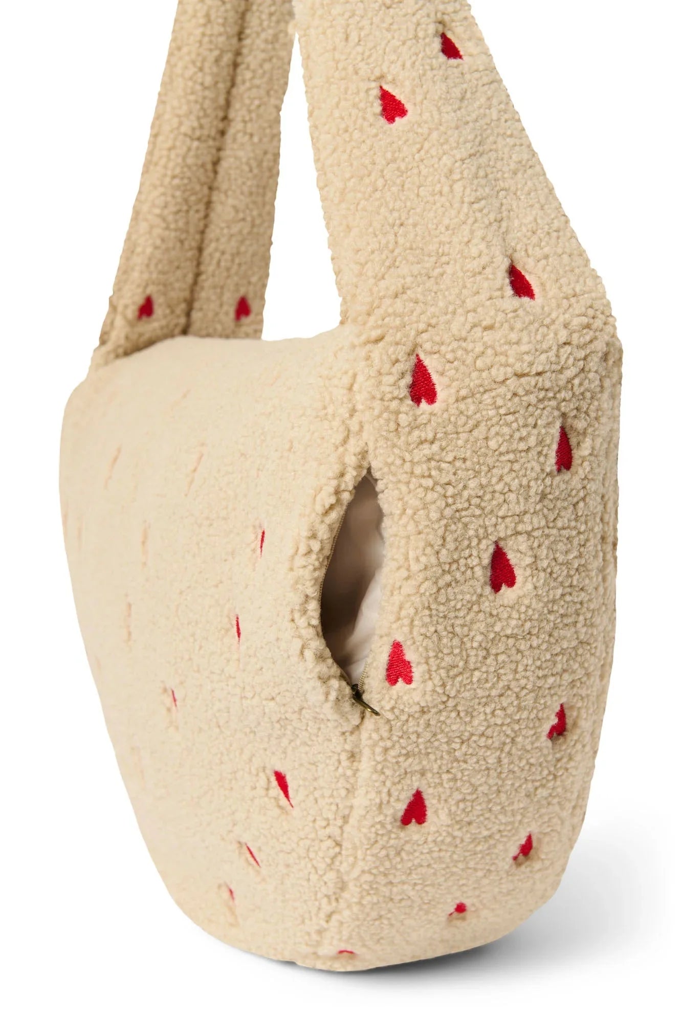 Crossbody taška STUDIO NOOS Teddy Ecru Hearts | Lavly.cz