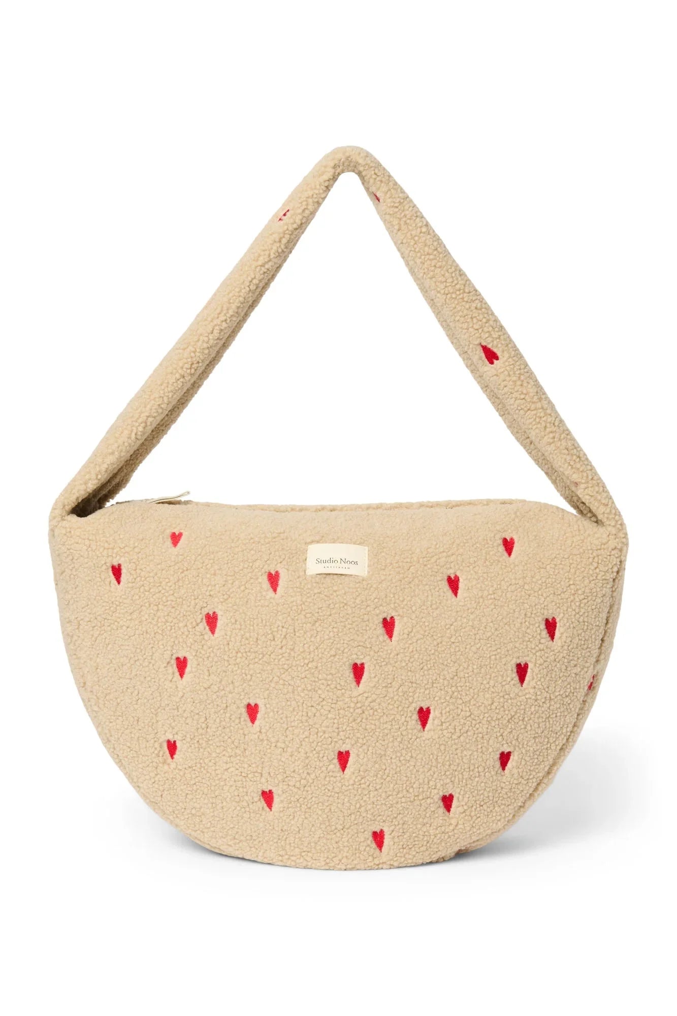 Crossbody taška STUDIO NOOS Teddy Ecru Hearts | Lavly.cz